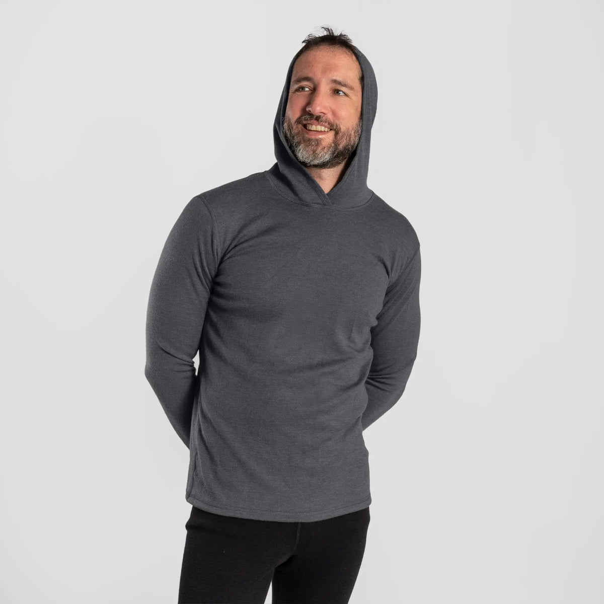 mens comfortable fit pullover hoodie lightweight color gray