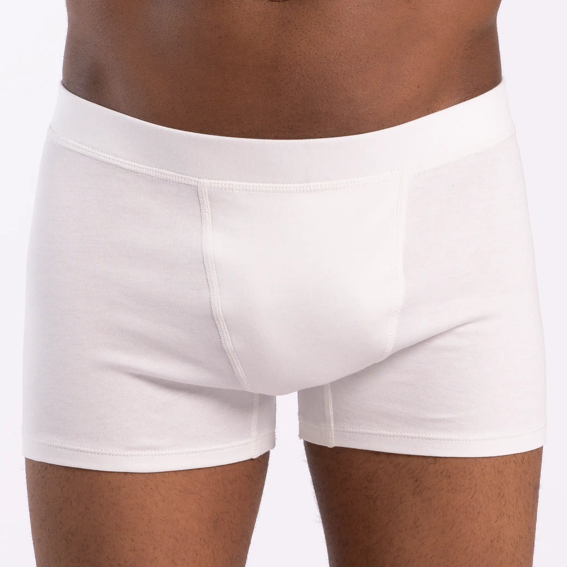 mens eco friendly boxer briefs color white