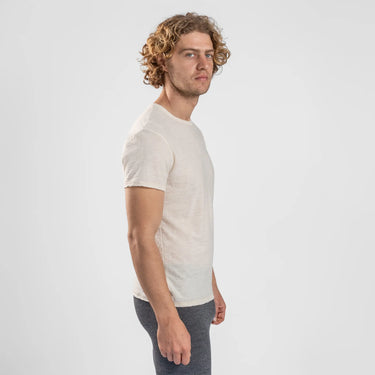 mens eco friendly crew neck featherweight color undyed
