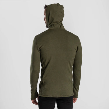 mens eco friendly hoodie jacket full zip color green
