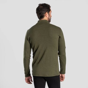 mens eco friendly jacket full zip color green
