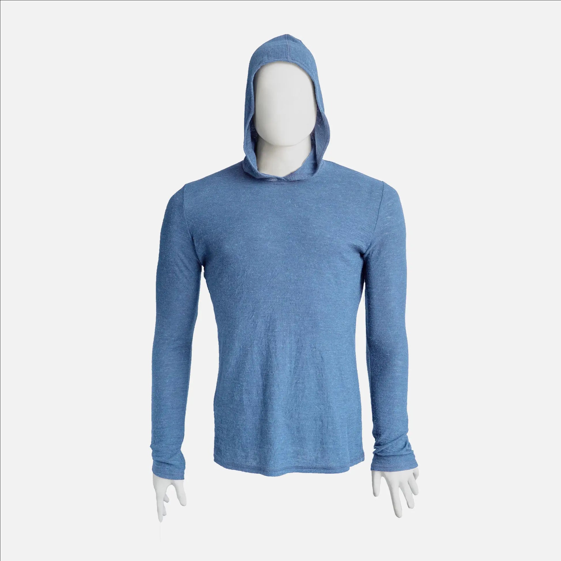 mens eco friendly sun hoodie color baby blue