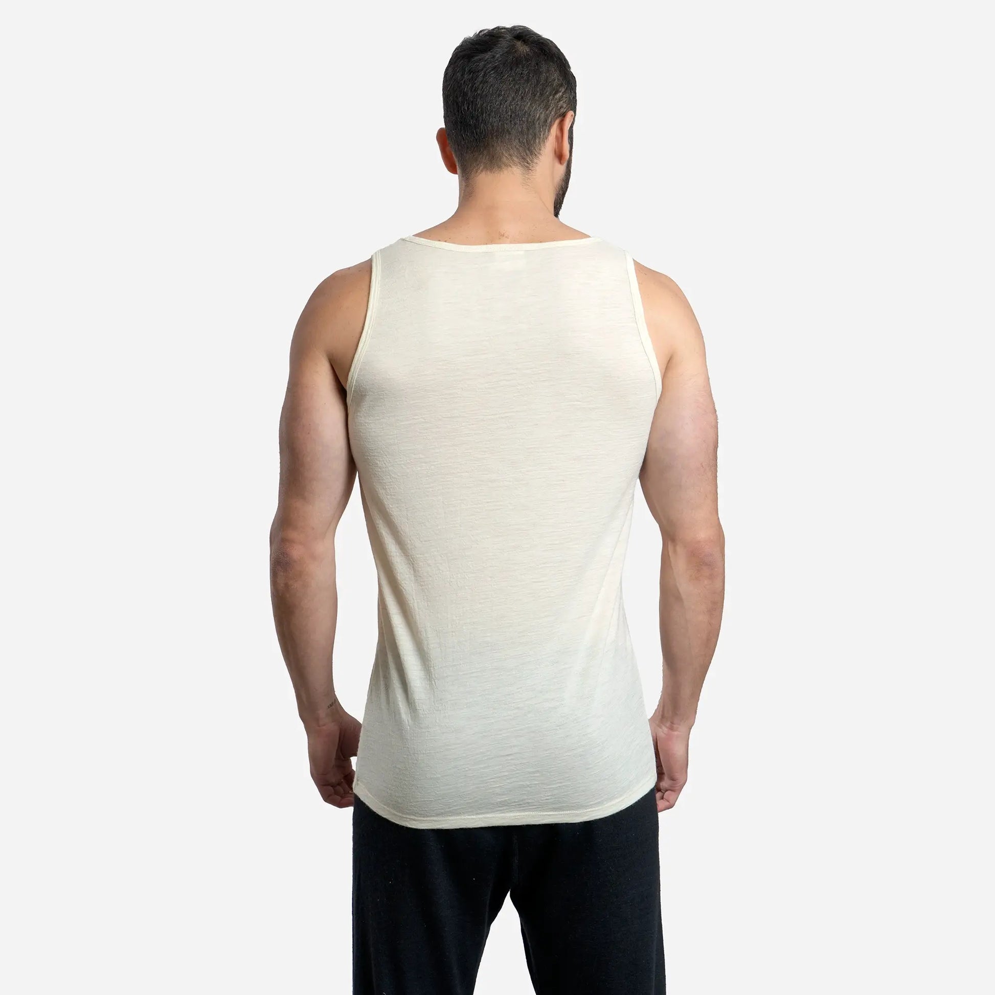 mens eco friendly tank top color undyed