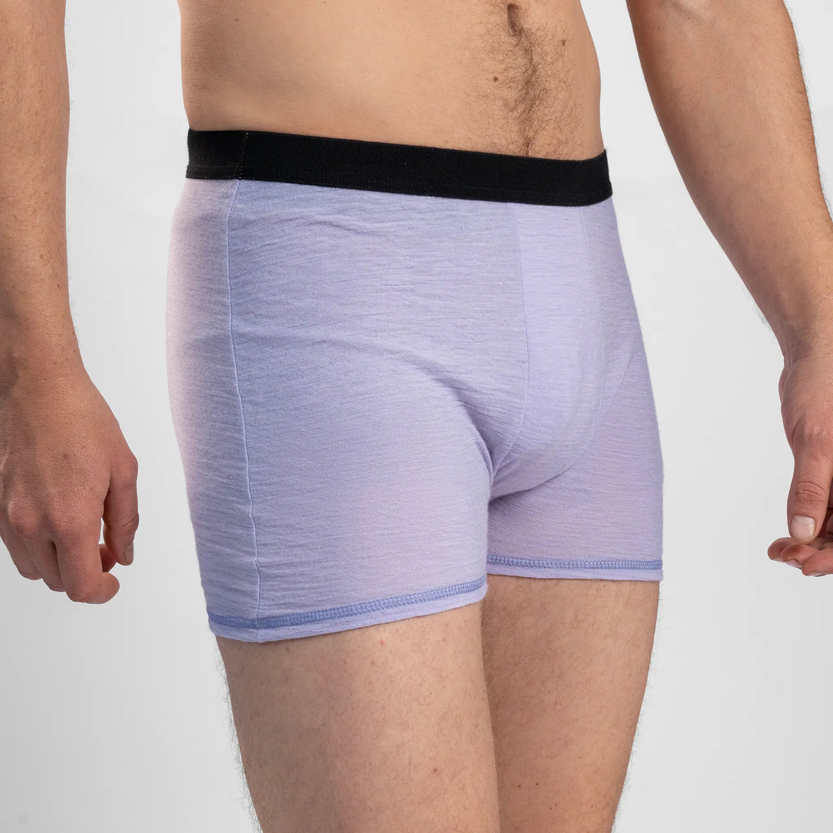 Men's Alpaca Wool Boxer Briefs: 160 Ultralight color lilac