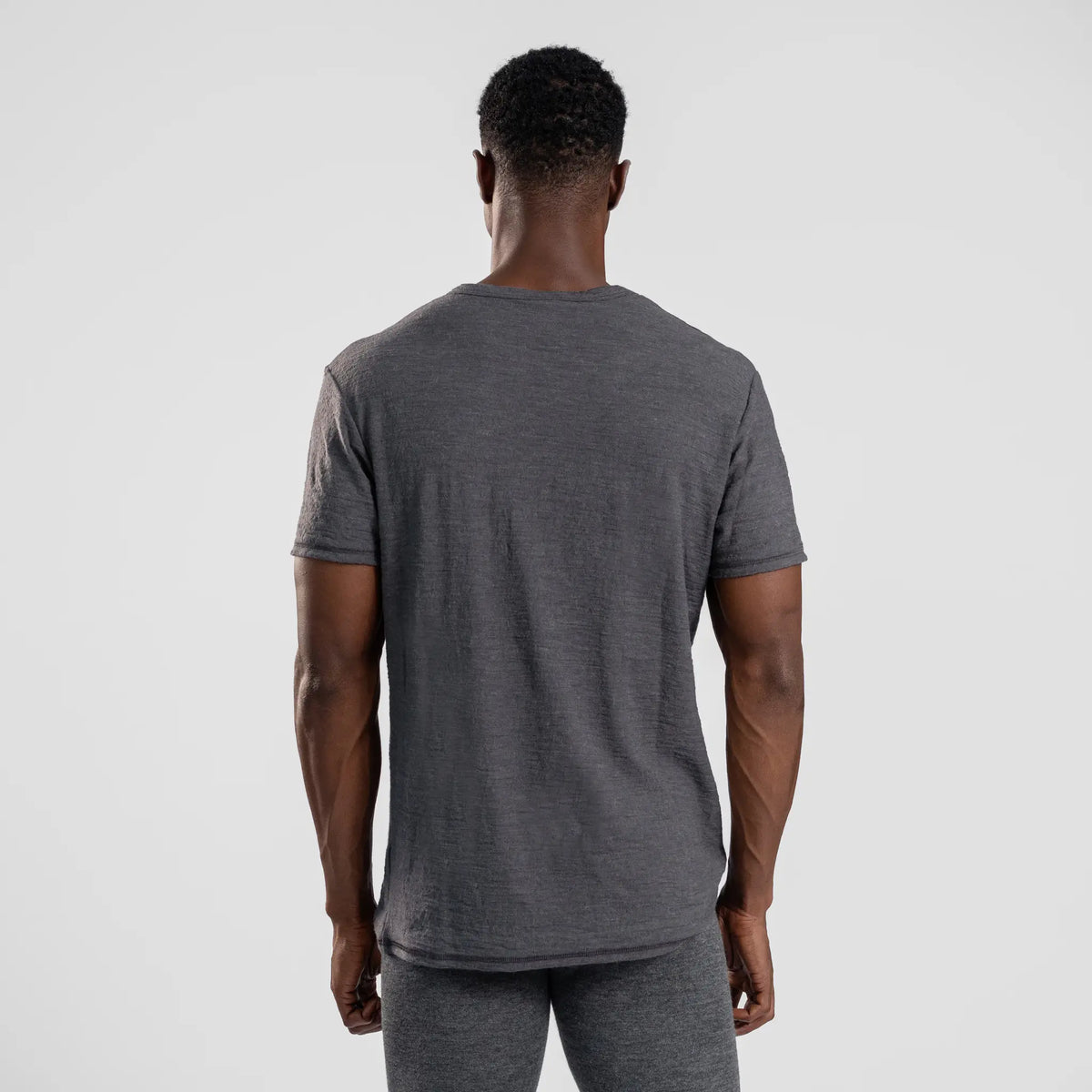 Men's Alpaca Wool T-Shirt: 160 Ultralight Crew Neck color gray