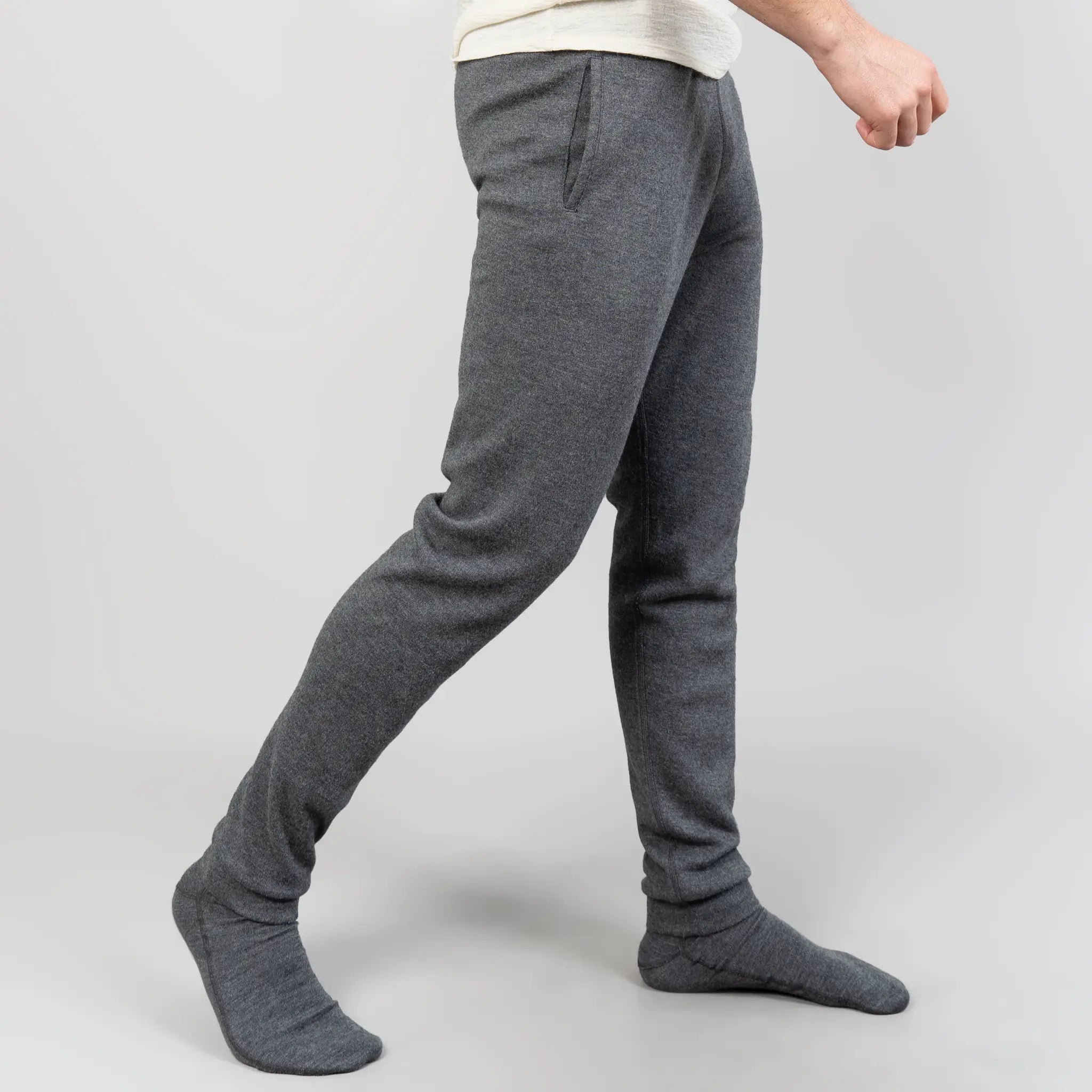 Men's Alpaca Wool Joggers: 300 Lightweight color Gray