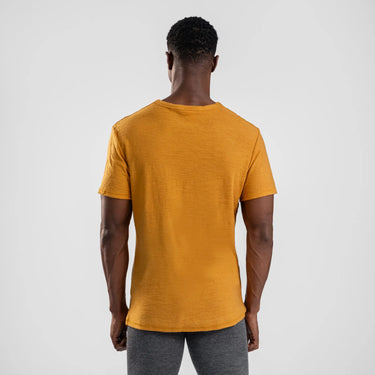 mens fast drying vneck tshirt color gold
