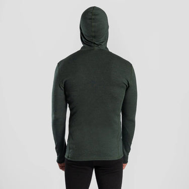mens functional baselayer half zip hoodie color dark teal