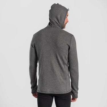 mens functional hoodie jacket full zip color gray