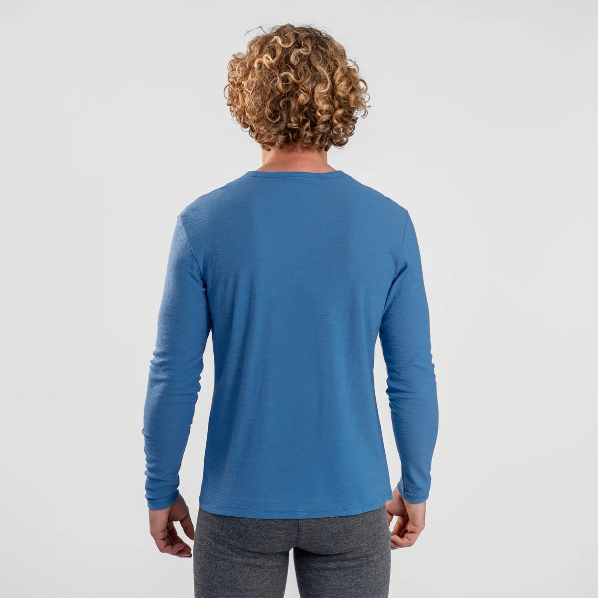 mens functional long sleeve tshirt color baby blue