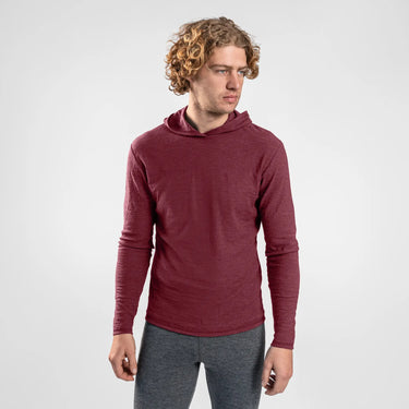 mens functional sun hoodie color natural red