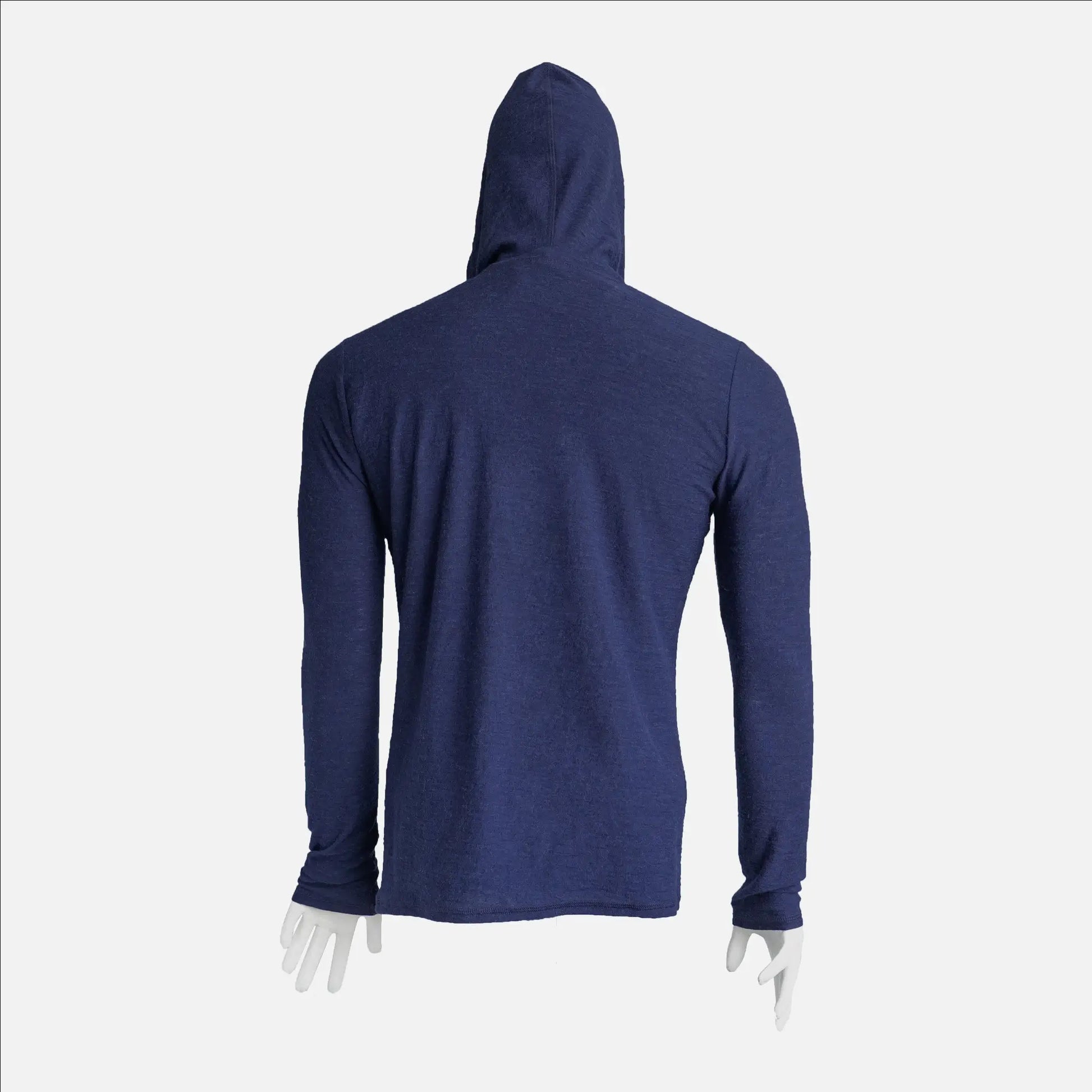 mens functional sun hoodie color navy blue