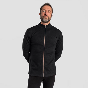 mens high performance jacket full zip color black