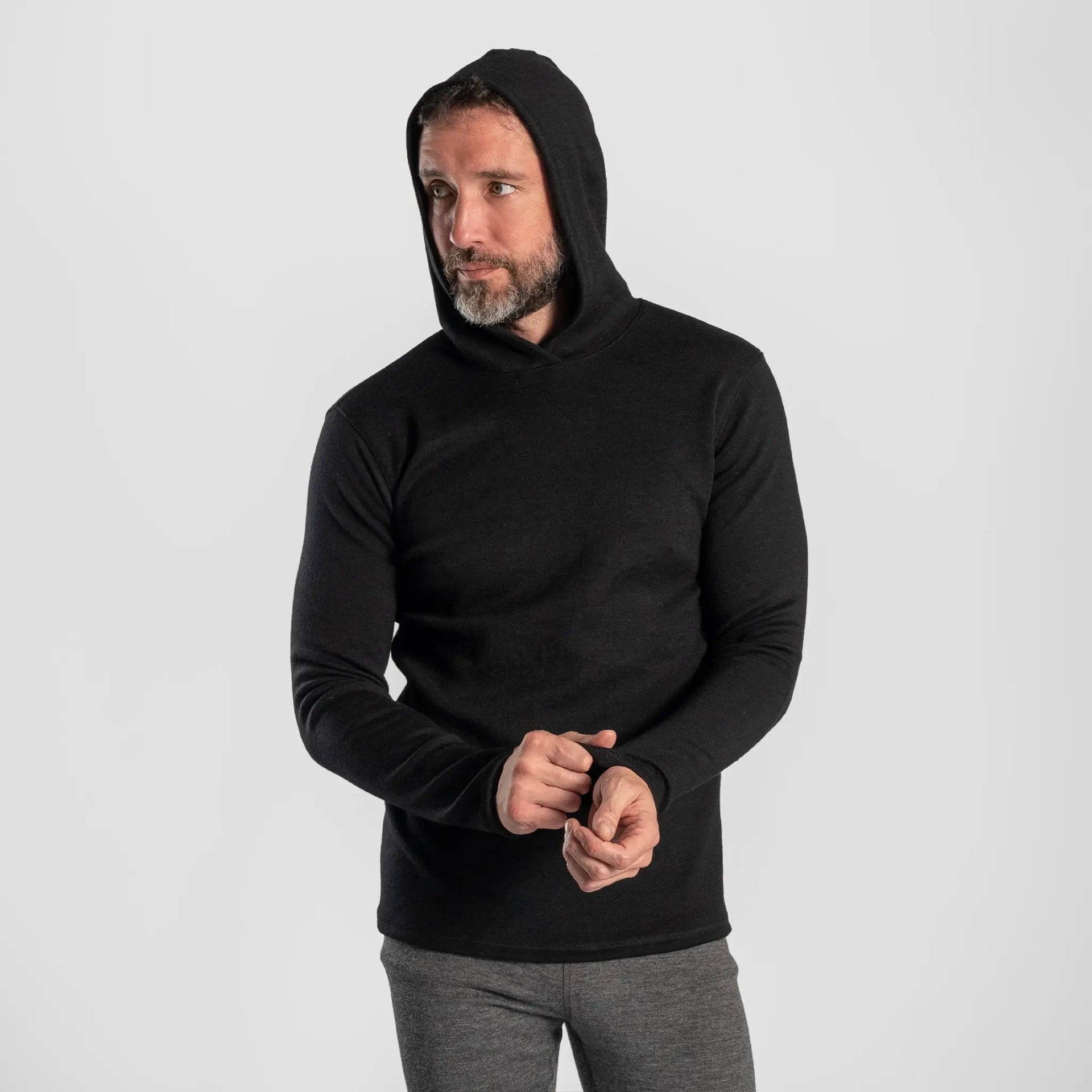 Alpaca Wool Pullover Hoodie 300 Lightweight