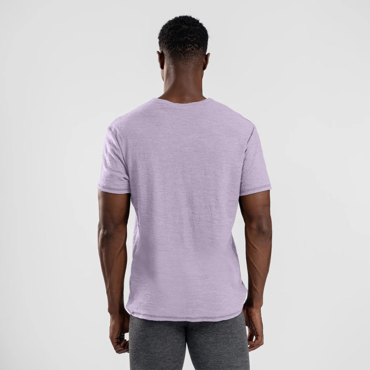 mens high performance vneck tshirt color lilac