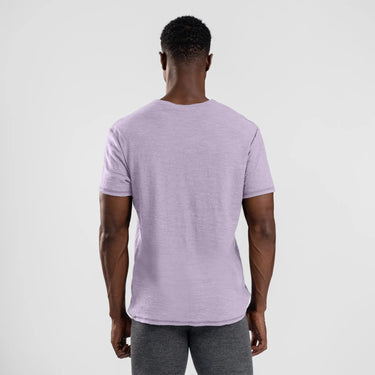 mens high performance vneck tshirt color lilac