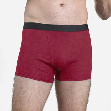 Men's Alpaca Wool Boxer Briefs: 160 Ultralight color Natural Red