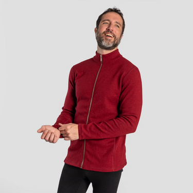 mens highly breathable jacket full zip color maroon