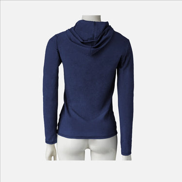 mens highly breathable sun hoodie color navy blue