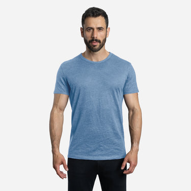 mens incredible soft crew neck tshirt color baby blue