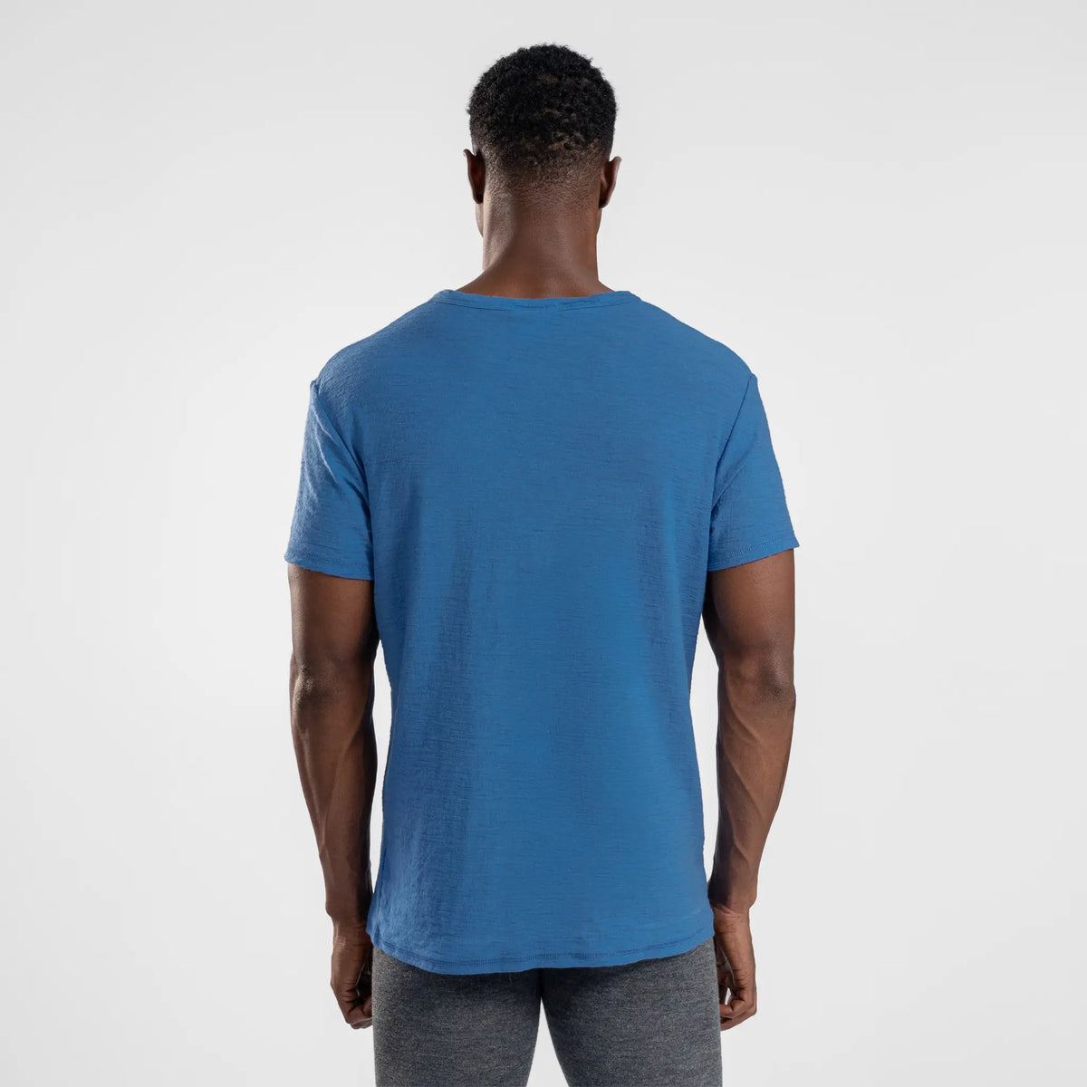 mens lightweight vneck tshirt color baby blue