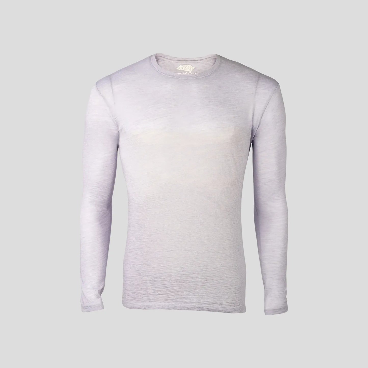 Men's Alpaca Wool Long Sleeve Shirt: 160 Ultralight color Lilac