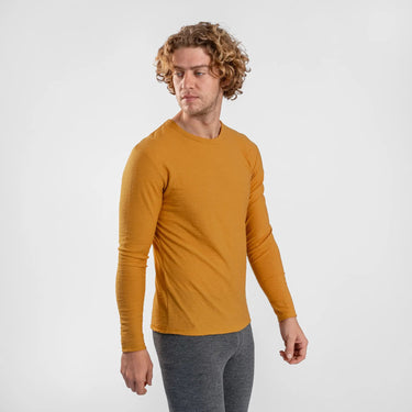Men's Alpaca Wool Long Sleeve T-Shirt: 160 Ultralight color gold