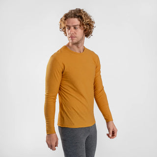 mens low impact dye long sleeve tshirt color gold