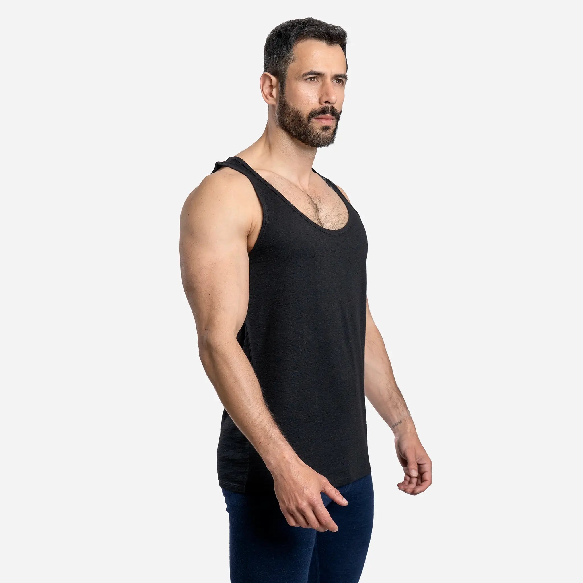 mens low moisture absorption tank top color black