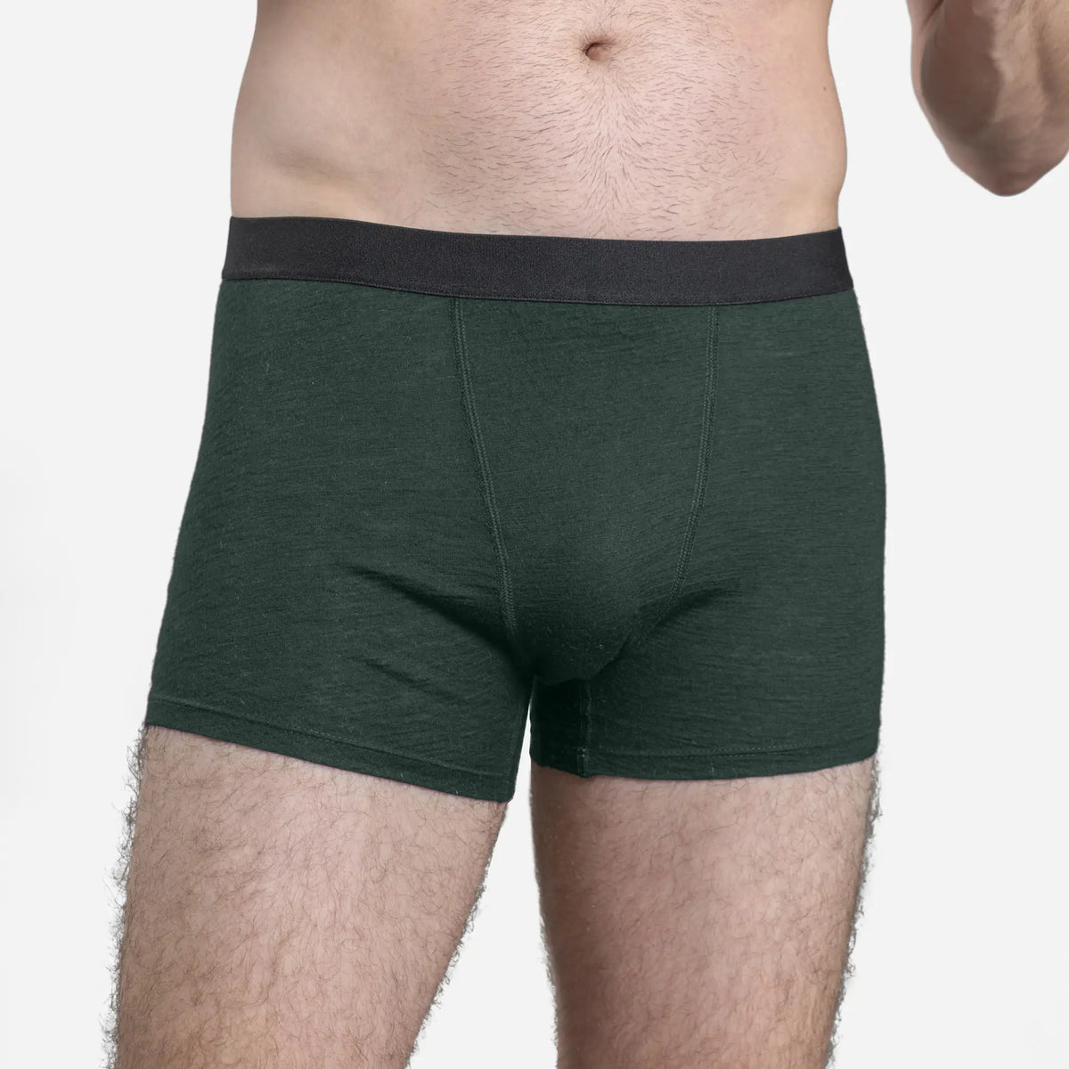 Men's Alpaca Wool Boxer Briefs: 160 Ultralight color dark teal