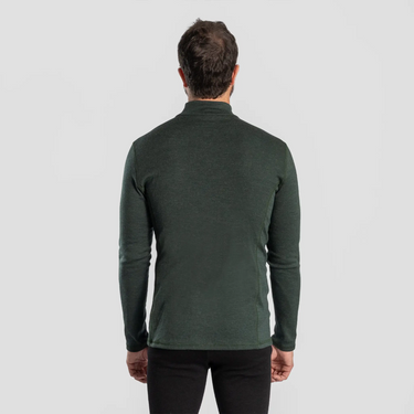 mens most sustainable baselayer half zip color dark teal
