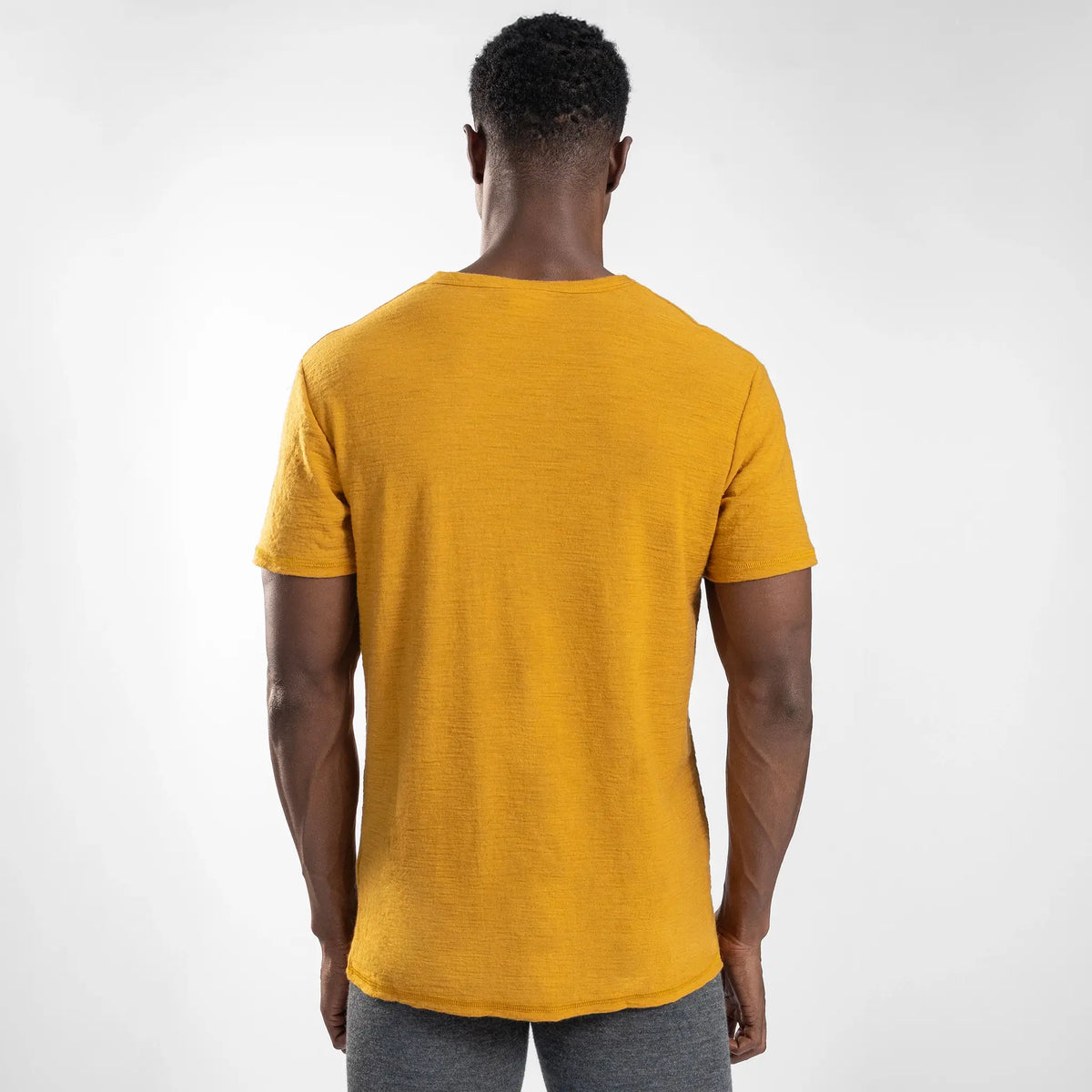 mens most sustainable crew pocket color gold