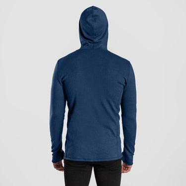 mens natural product hoodie jacket full zip color natural blue