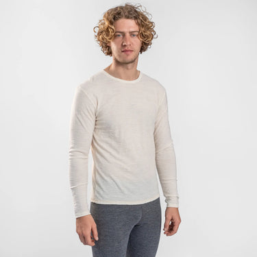 mens natural white long sleeve tshirt color undyed