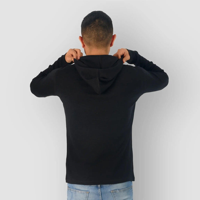 mens outdoor clothing pullover hoodie lightweight color black