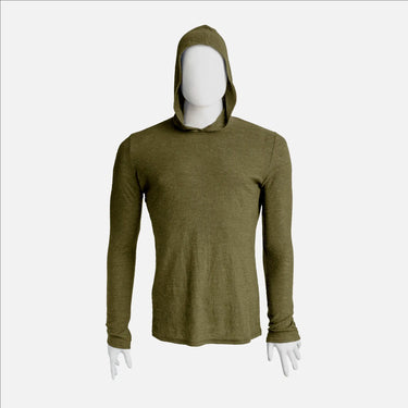 mens outdoor sun hoodie color green