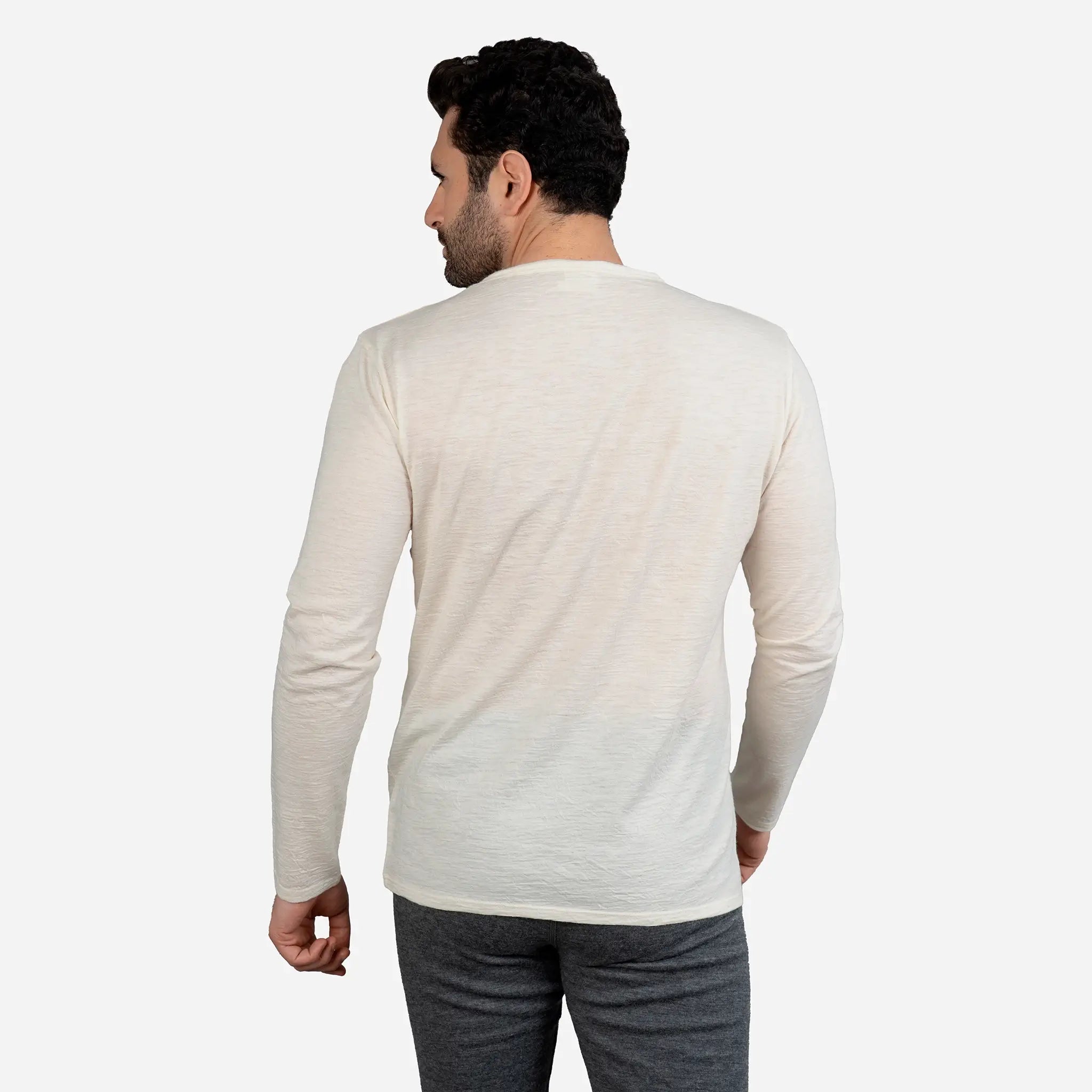 mens perfect travel long sleeve tshirt color undyed