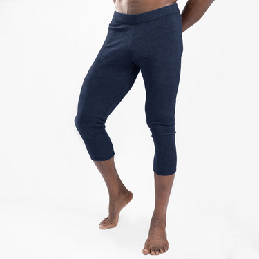 mens performance leggings 34 lightweight color navy blue