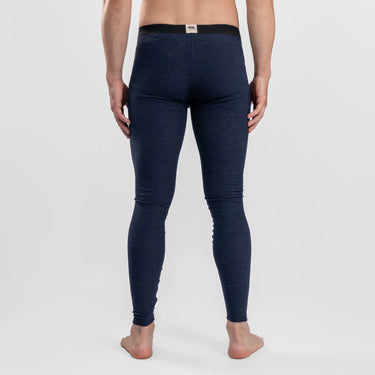 mens performance leggings with fly color navy blue