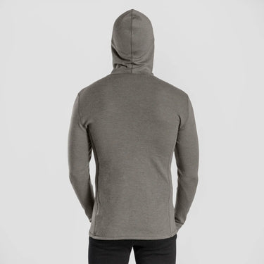 mens single origin baselayer half zip hoodie color natural gray