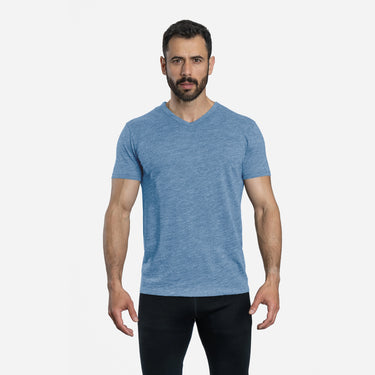 mens soft vneck tshirt color baby blue