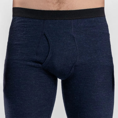 mens sport leggings with fly color navy blue