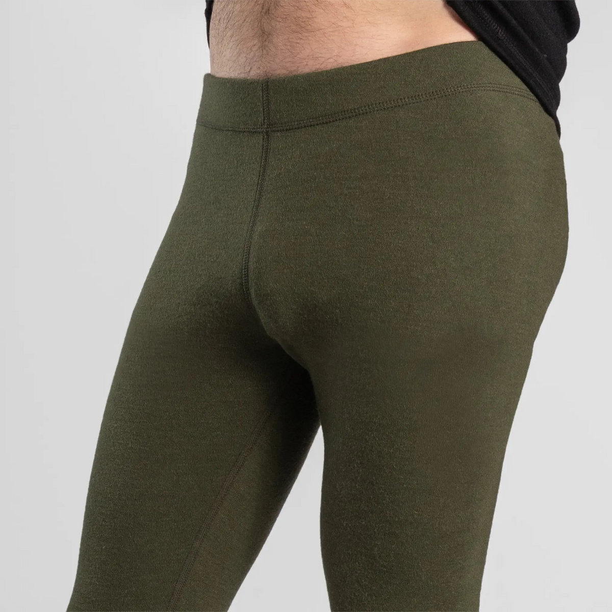 mens sustainable leggings midweight color green