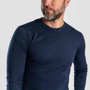mens sustainable sweater lightweight color navy blue