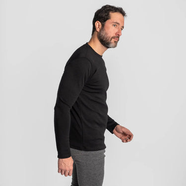 mens sweat wicking sweater lightweight color black