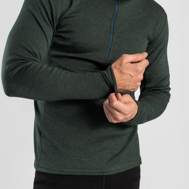 mens temperature regulate baselayer half zip color dark teal