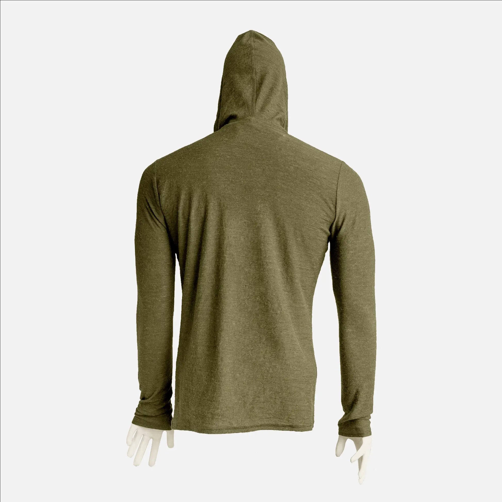 mens temperature regulate sun hoodie color green