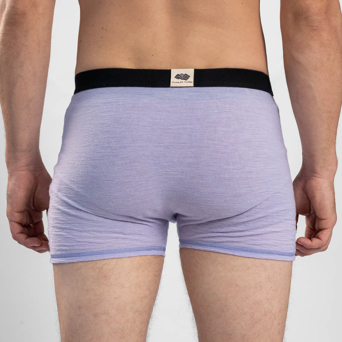 Men's Alpaca Wool Boxer Briefs: 160 Ultralight color lilac