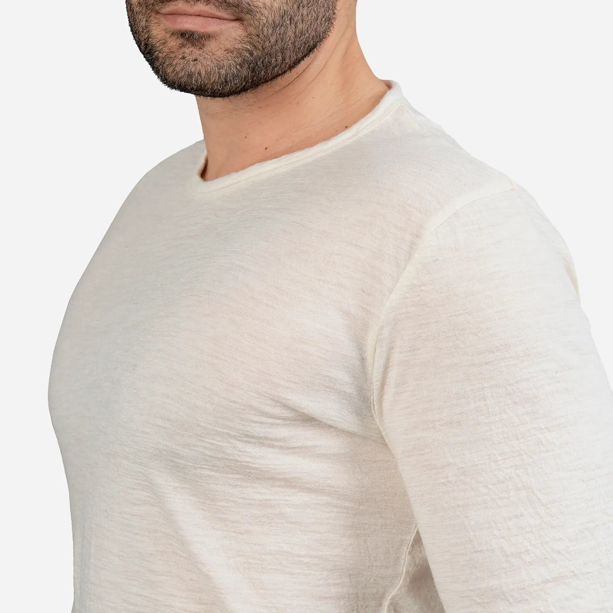 Men's Alpaca Wool Long Sleeve Shirt: 110 Featherweight