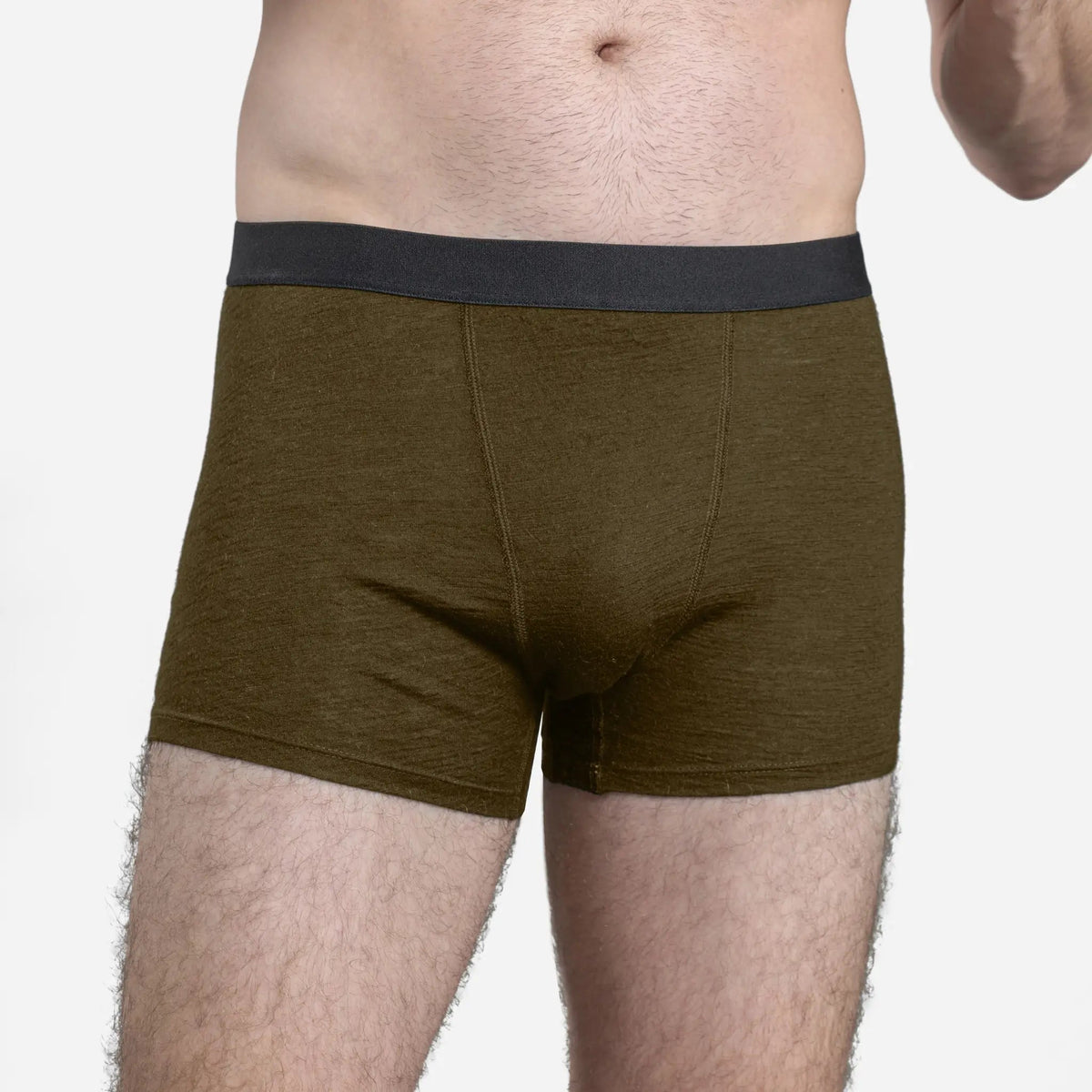 Men's Alpaca Wool Boxer Briefs: 160 Ultralight color Green